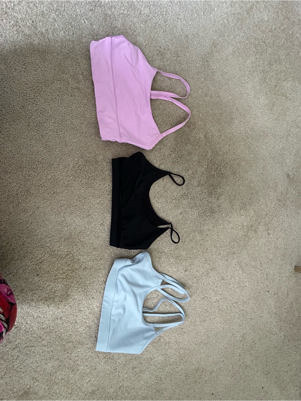 Othr Seamless Bralette Trio - Pink, Black & Light Blue